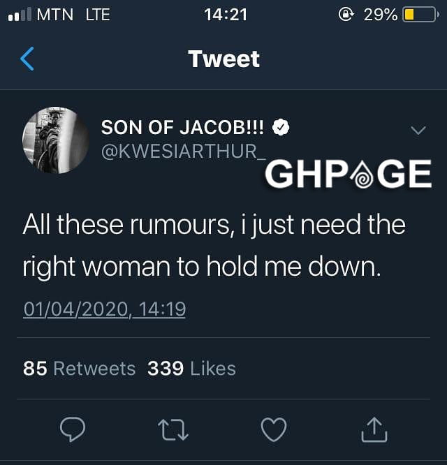 Kwesi Arthur speaks for the first time after his alleged sekztape went viral. 2