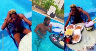 Bisa KDei Challenges Shatta Wale As He Also Chills In The Pool - Video 8