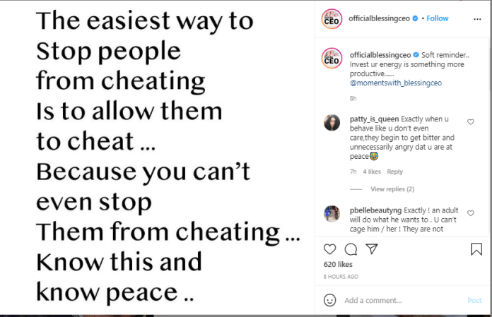 The Best Way To Stop People From Cheating Is To Allow Them To Cheat”- Says Blessing Okoro 4