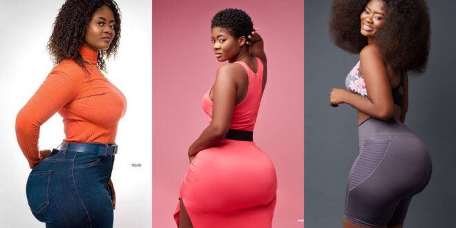 Ghanaian model Sheena Gakpe overtakes Hajia Bintu in the battle of big a$$ on social media (photos) 1
