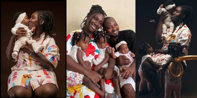 Funny Face's baby mama, Vanessa shares beautiful photos of their third child 1