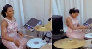 Bride takes over the drums and displays at her own wedding (video) 17