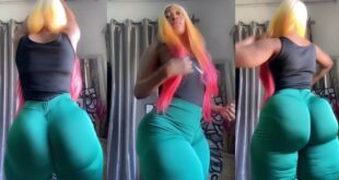 Thick Lady Shakes Her Big And Rounded Bottom In A Short Video - Watch 3