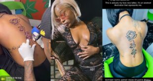 Efia Odo flaunts her brand new tattoo on her back [Watch video] 12